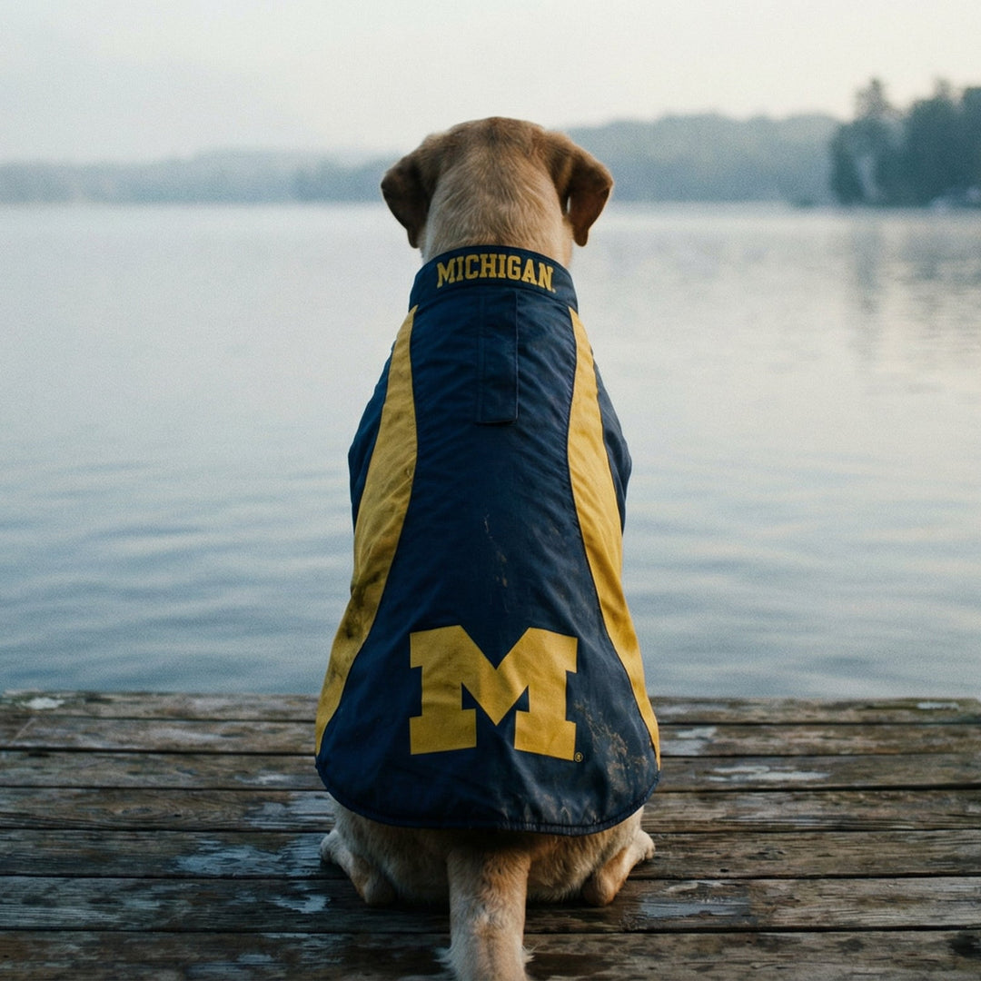 dog gear fleece BAYDOG Michigan Wolverines Saginaw Fleece Dog Jacket
