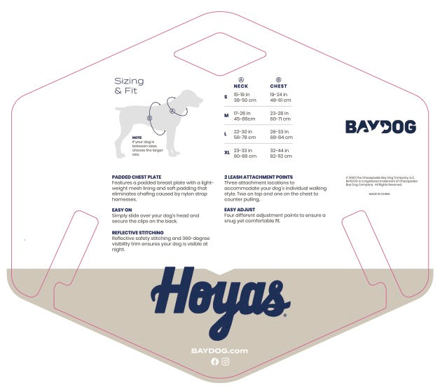 Georgetown Hoyas Dog Harness