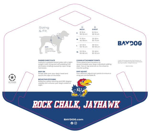 Kansas Jayhawks Dog Harness