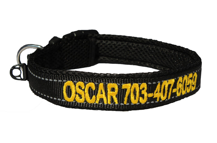 Embroidered Dog Collar | Covert Black